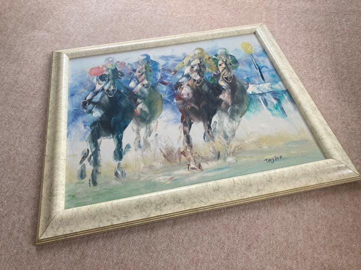 競走馬　競馬　油絵　絵画
