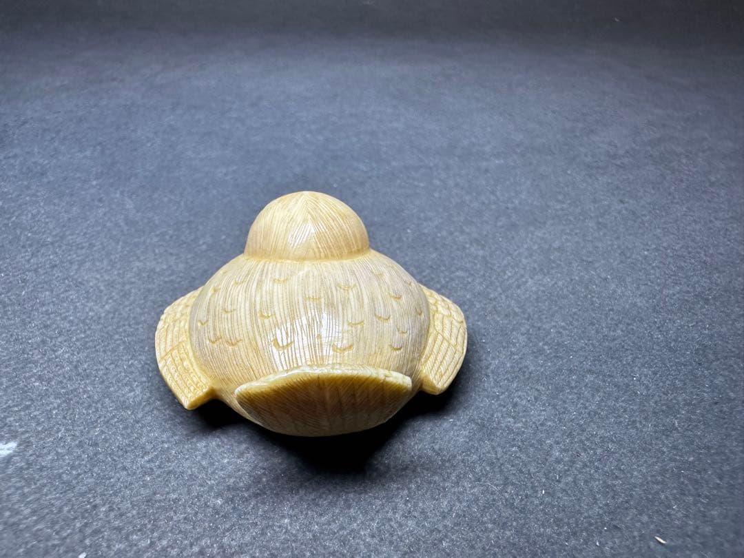 根付 福良雀 古美術品 置物 細密細工 骨董 アンティーク 彫刻 工芸品