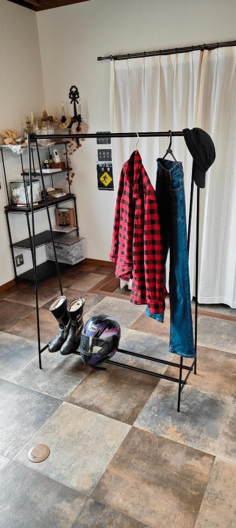 アイアン ハンガーラック 下段2本 店舗什器 分解 スチール 展示 棚 仕入れ