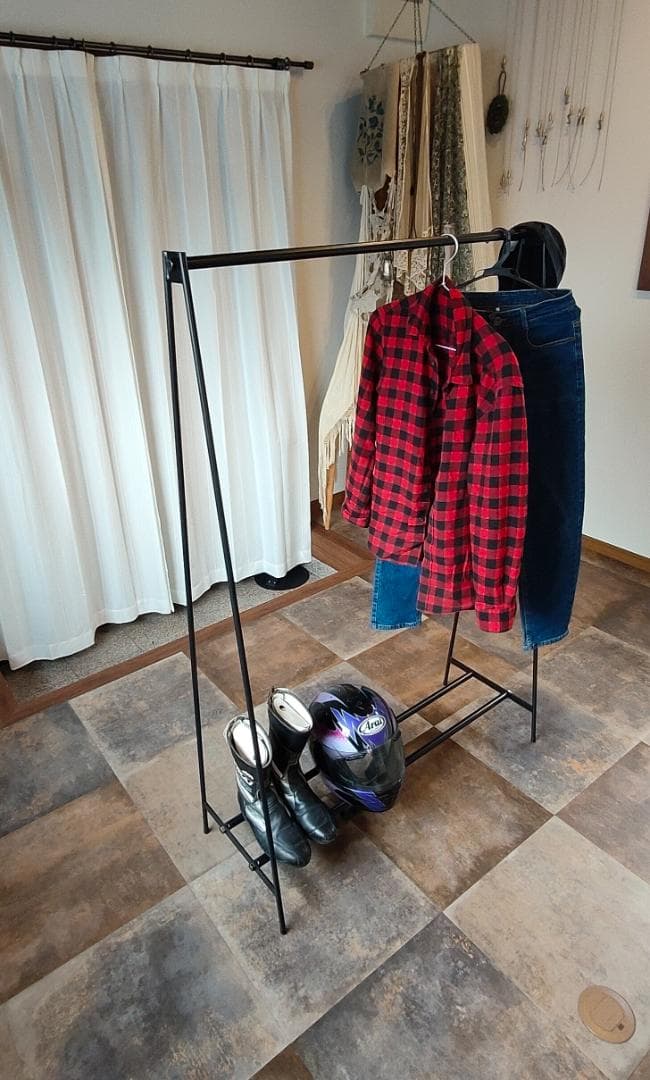 アイアン ハンガーラック 下段2本 店舗什器 分解 スチール 展示 棚 仕入れ