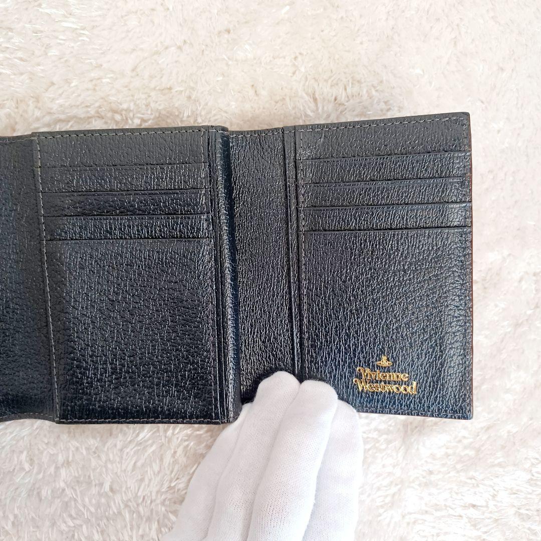 ✨極美品✨vivienne westwood　三つ折り　オーブ　ガマ口　ブラック