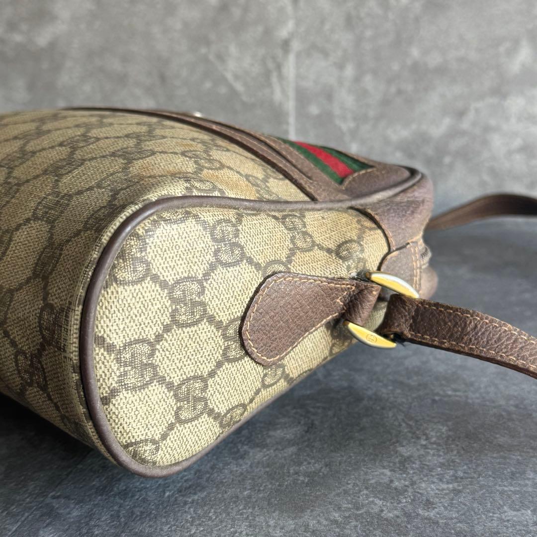 ⭐️グッチ⭐️オールドグッチ シェリーライン GGプラス ショルダーバッグ ブラウン