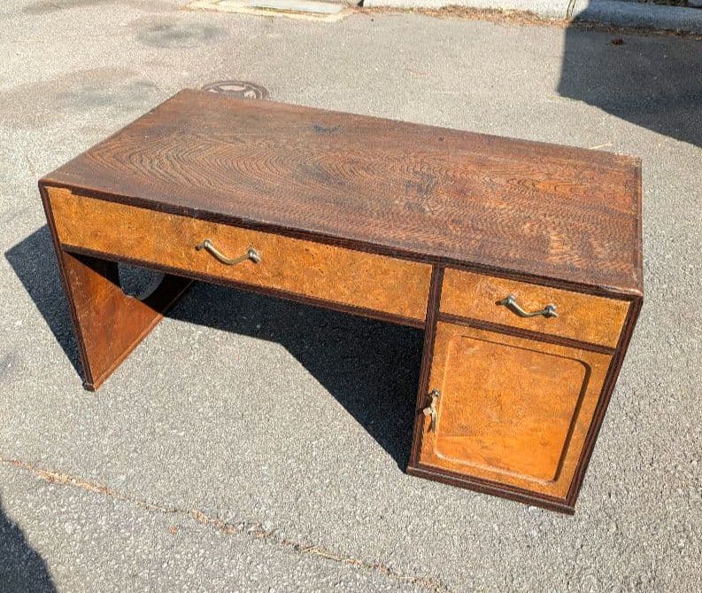 木製文机 引き出し付き ヴィンテージ 昭和レトロ