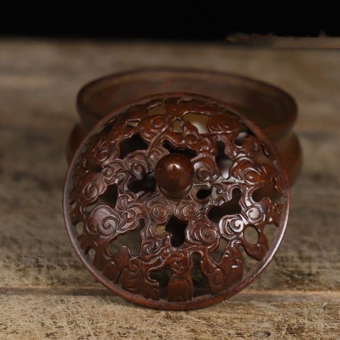 銅器 香炉 三足薫香炉 祥雲如意薫香炉 檀香炉 香具装 飾品 工芸品 置物