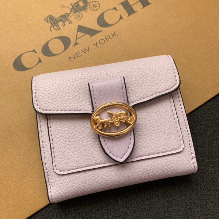 COACH コーチ ジョージースモールウォレット ソフトライラック 6654