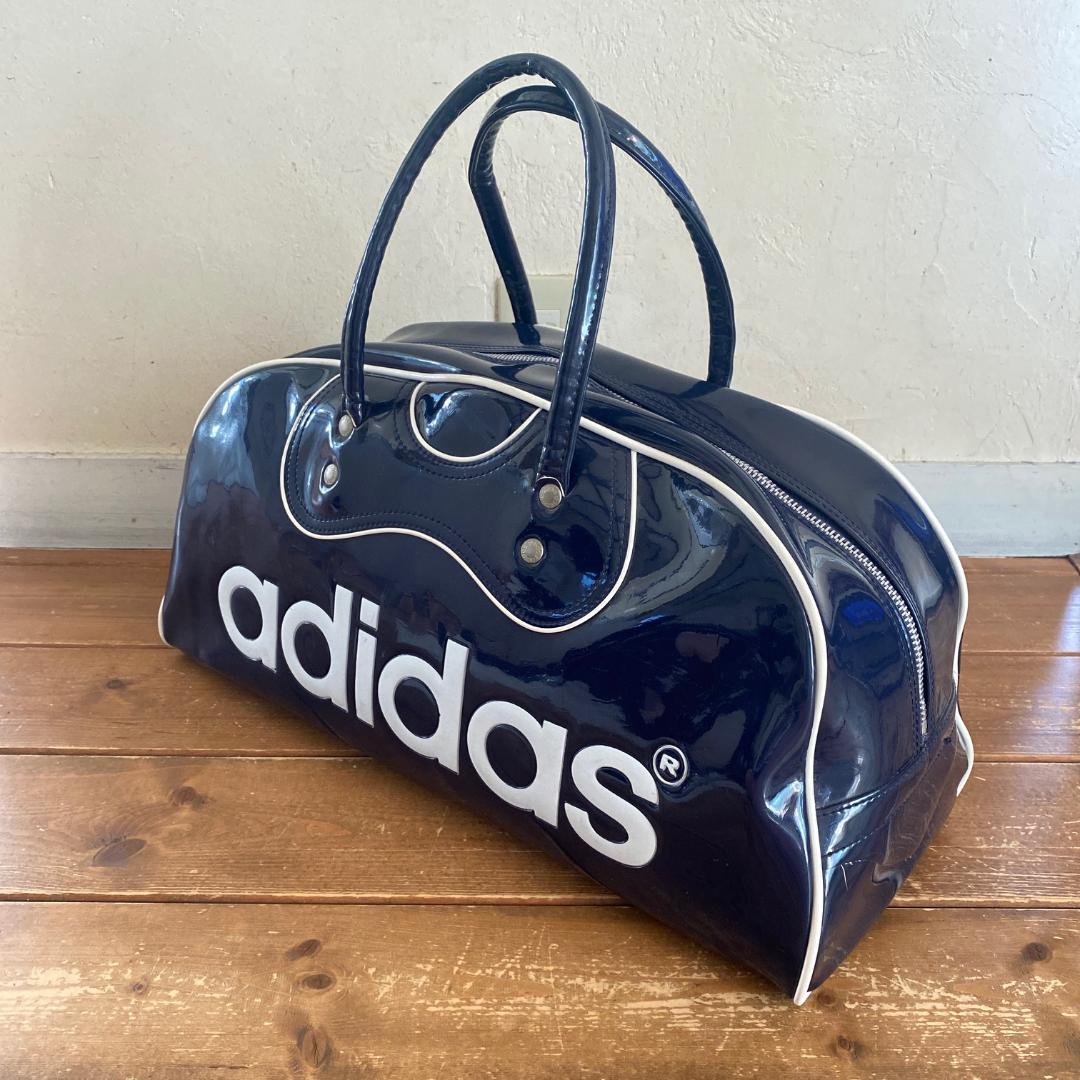 80's ヴィンテージ adidas エナメル ボストンバッグ - メルカリ