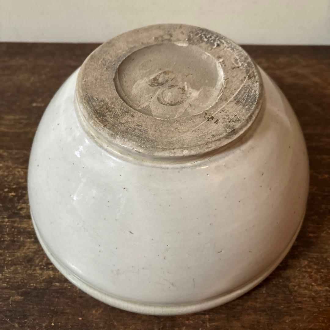 東北民窯　平清水焼　大鉢　白釉　花器　白磁　アンティーク　骨董　古美術　李朝