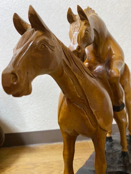 卸売 【木彫り】アンティーク/馬 種付け 木彫り】アンティーク/馬 種付け