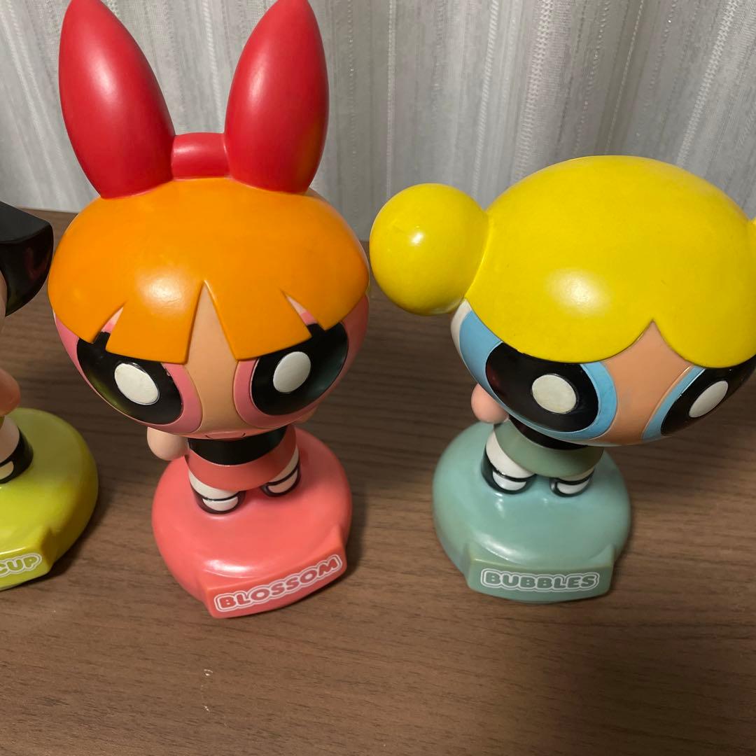 パワーパフガールズフィギュア貯金箱レア3体セット - メルカリ