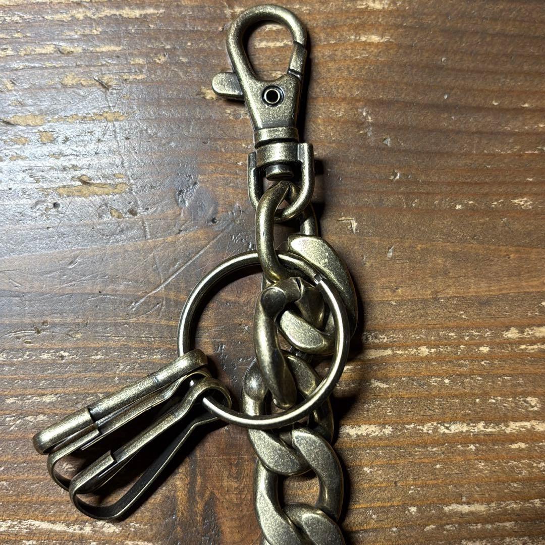 一点物 茶芯レザー トラッカーウォレット＆チェーン