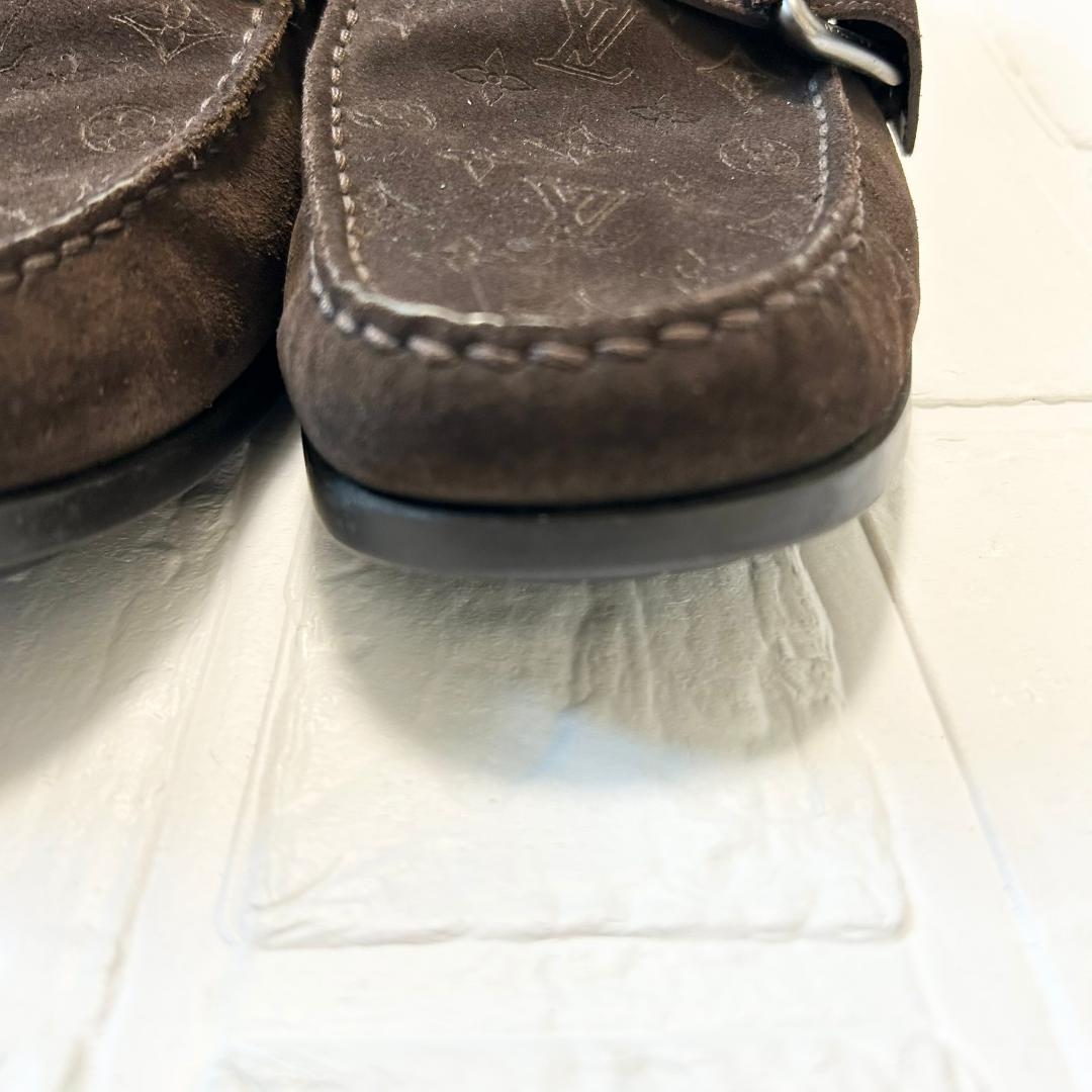 良品　ルイヴィトン　モノグラム　ドライビングシューズ　26.5 ローファー