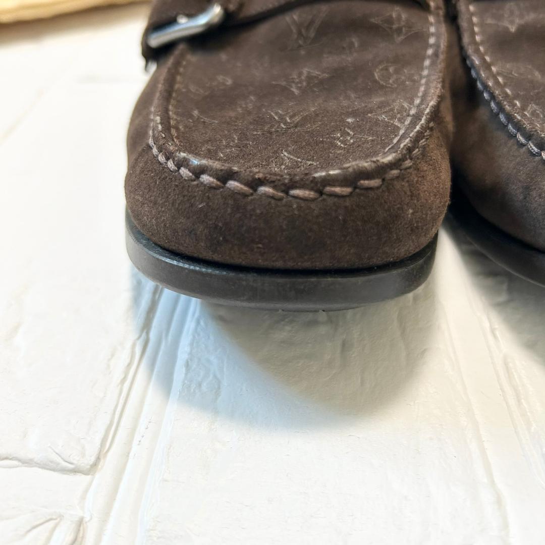 良品　ルイヴィトン　モノグラム　ドライビングシューズ　26.5 ローファー