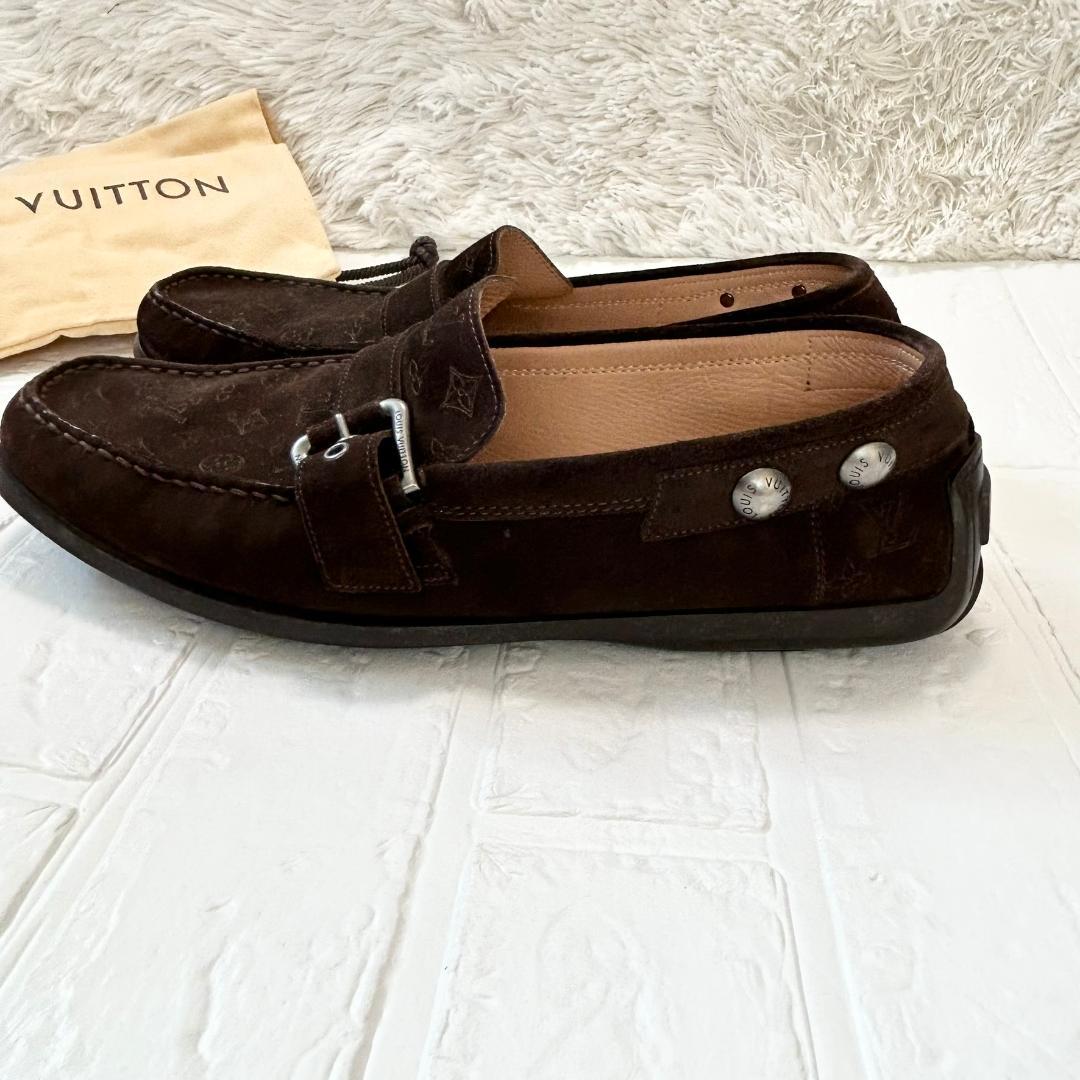 良品　ルイヴィトン　モノグラム　ドライビングシューズ　26.5 ローファー
