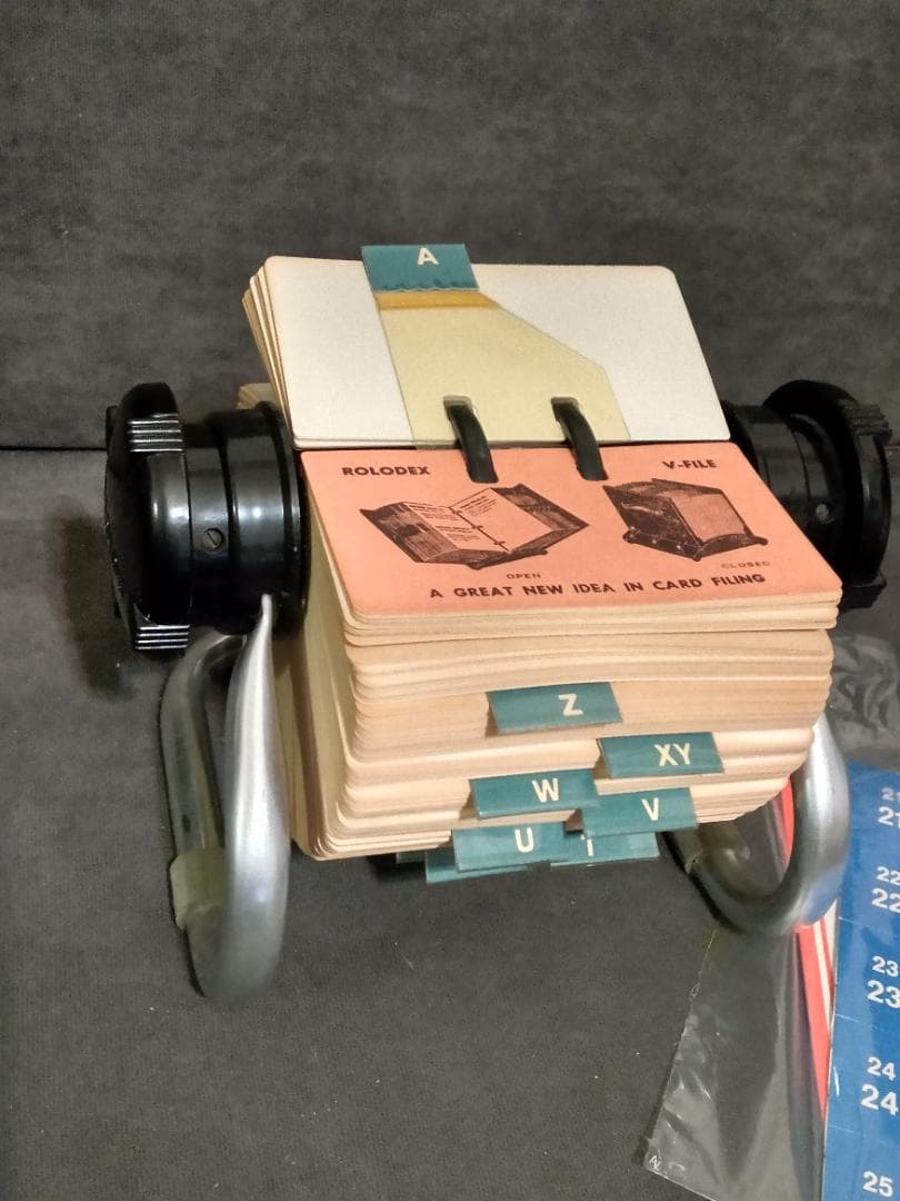 ROLODEX ROTARY CARD FILE回転式卓上カードホルダー住所録