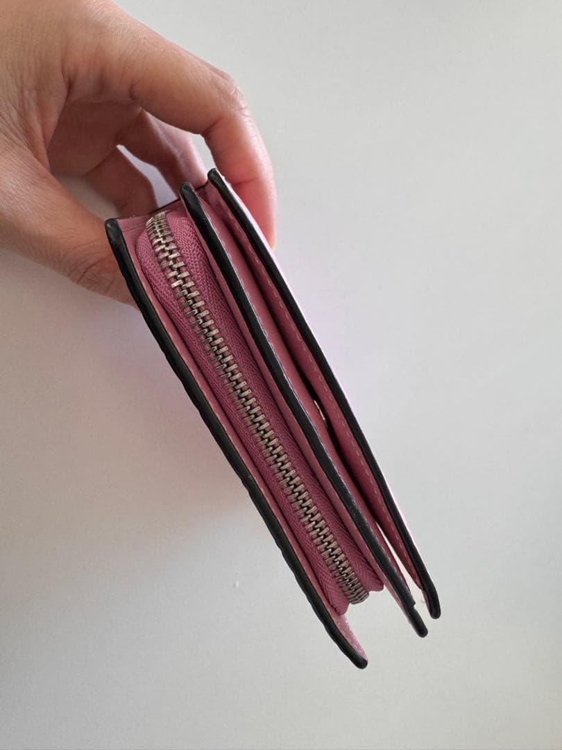 【LOEWE】★ロエベ★ピンクレザー★二つ折り財布 保存袋付き