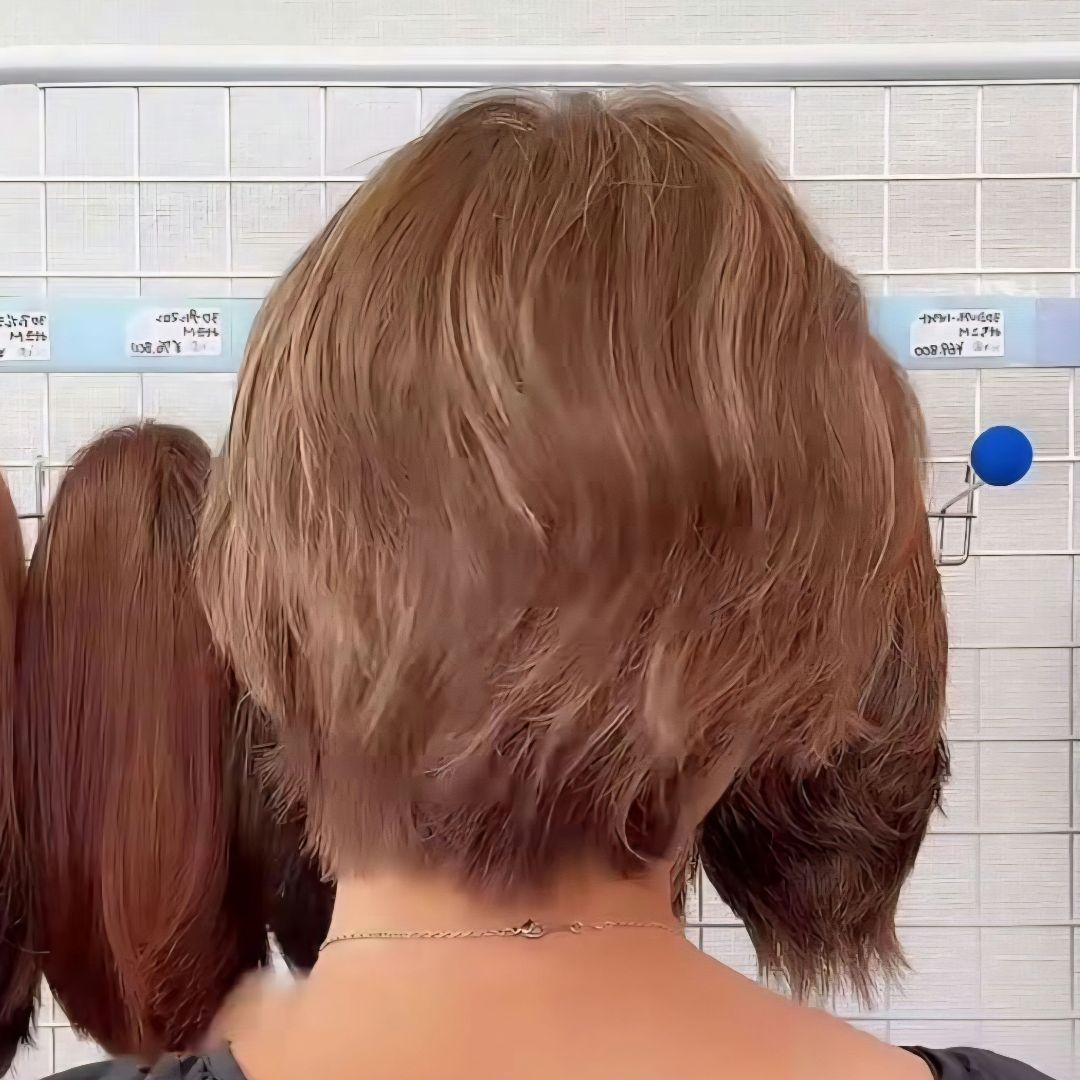 美品 百合子ウイッグ みちこパーマ 3Dウィッグ