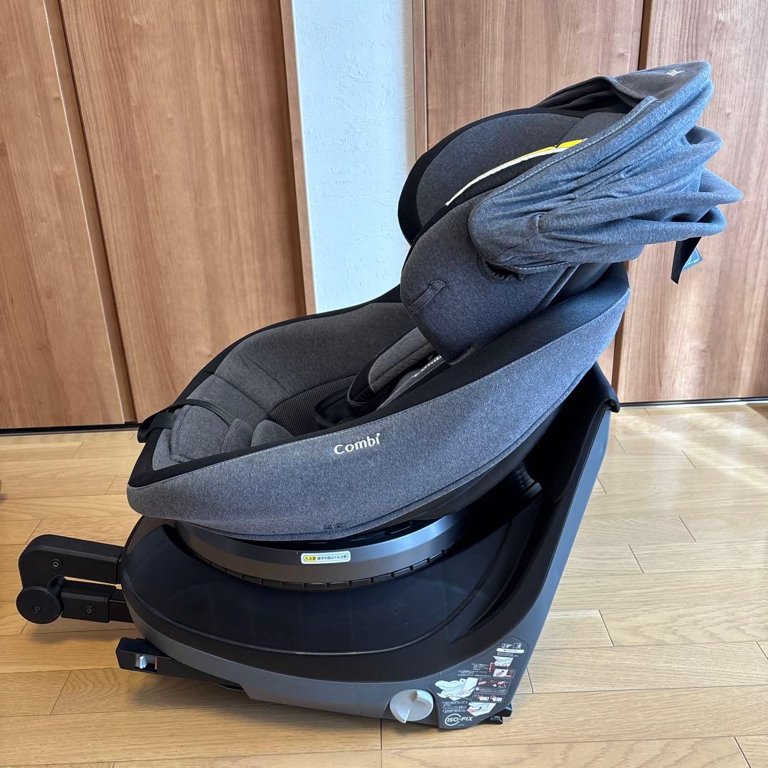 Combi コンビ　 回転式チャイルドシート ISOFIX グレー　クルムーブ