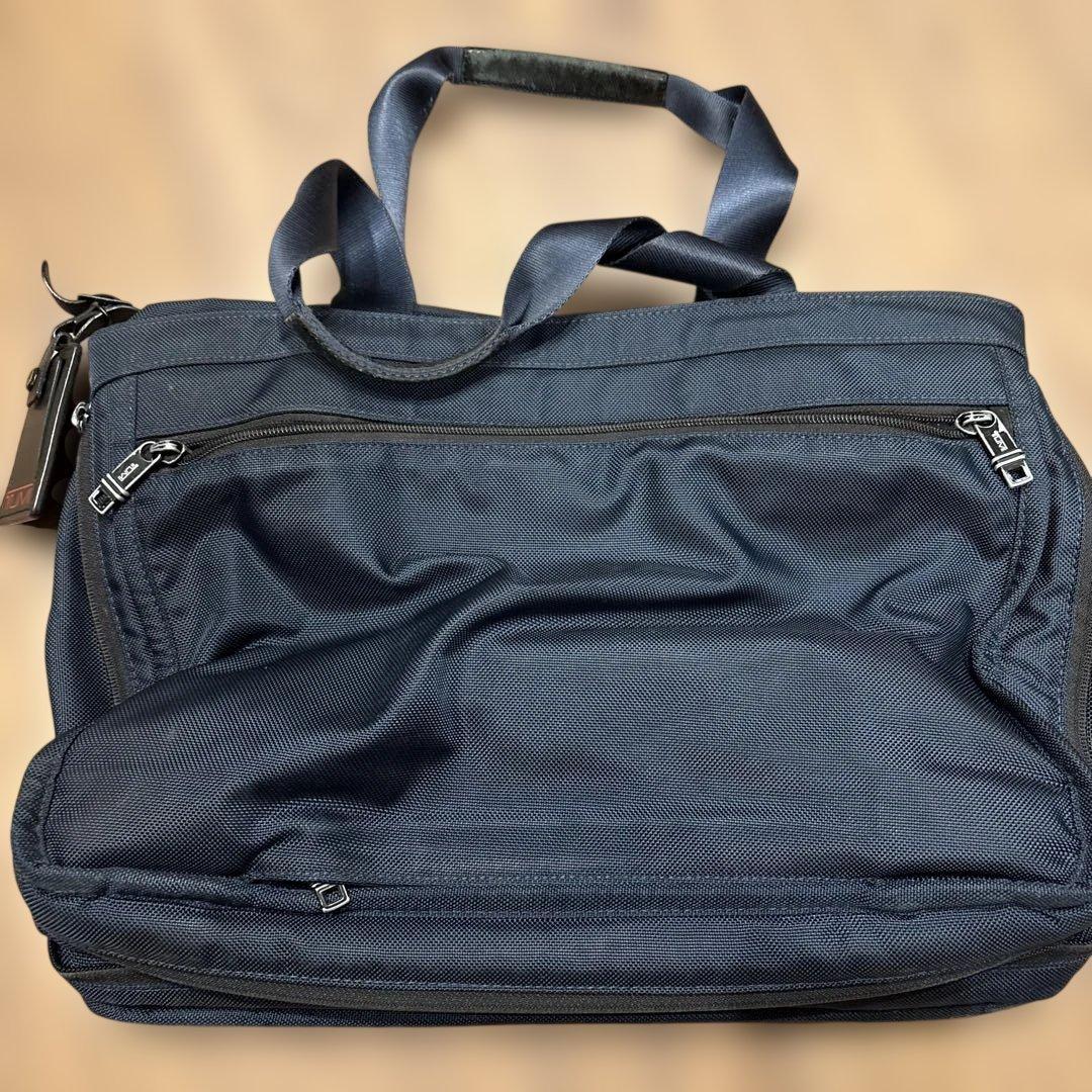 TUMI ネイビー ナイロン ビジネスバッグ