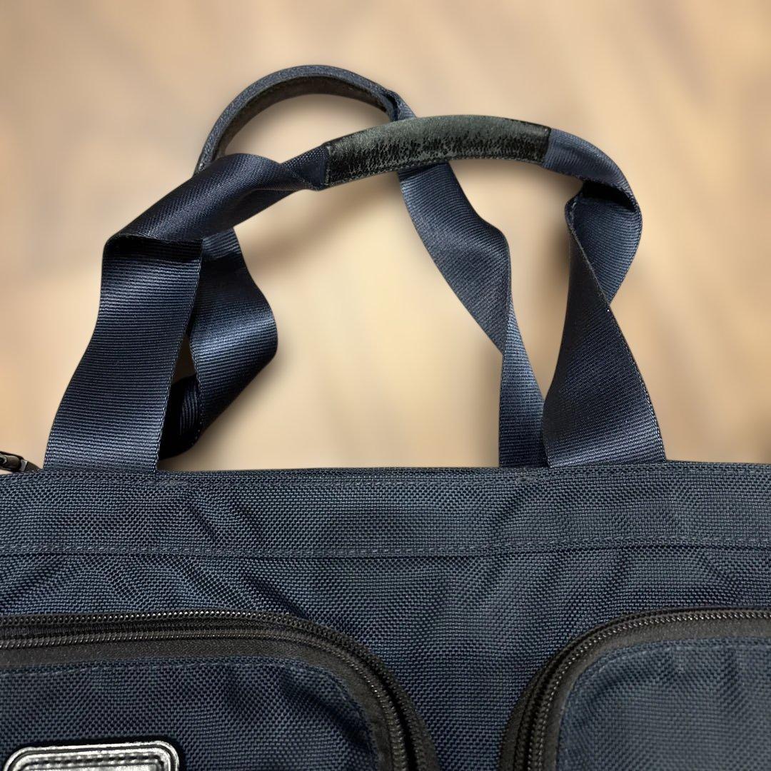 TUMI ネイビー ナイロン ビジネスバッグ