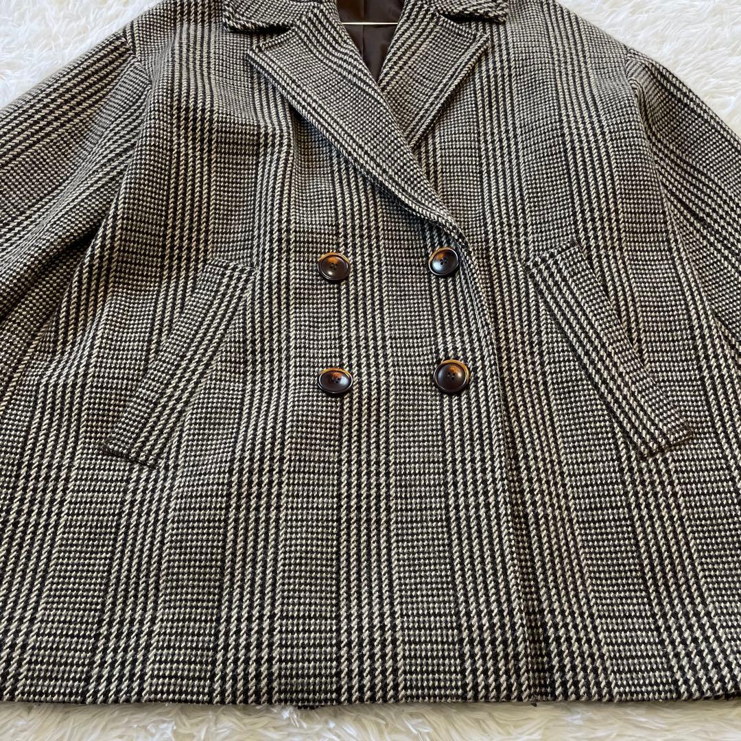 美品】ジャーナルスタンダードレリューム ダブルカラーチェックコート