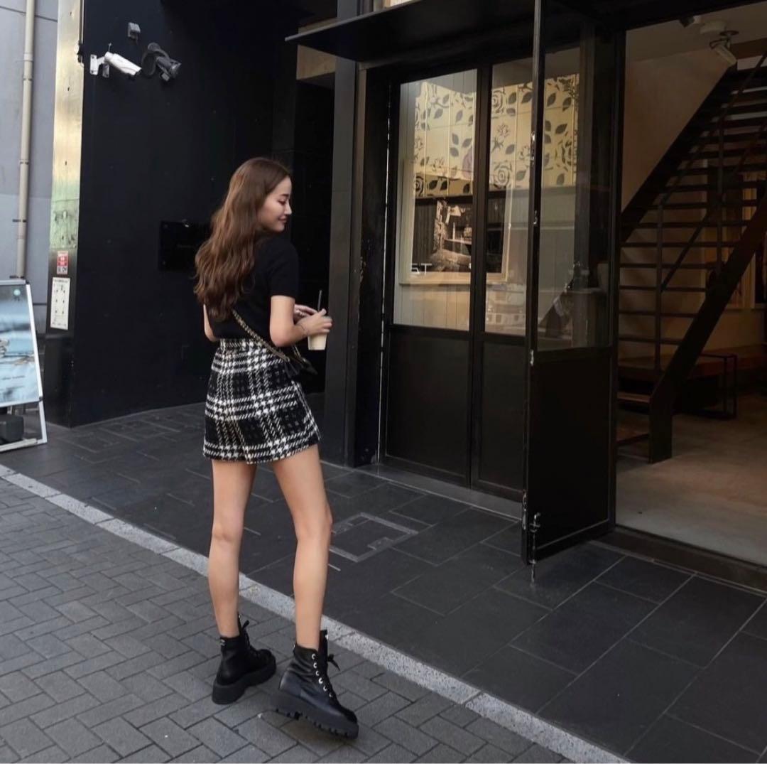 美品❤️shellerシェリエJewelツイードキュロット