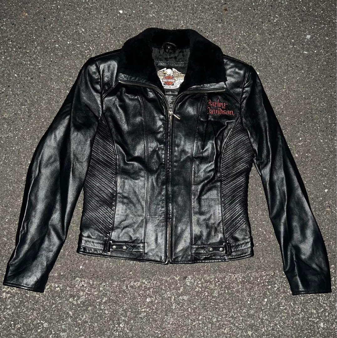 Harley-Davidson 本革レザージャケットファーハーレーダビッドソン