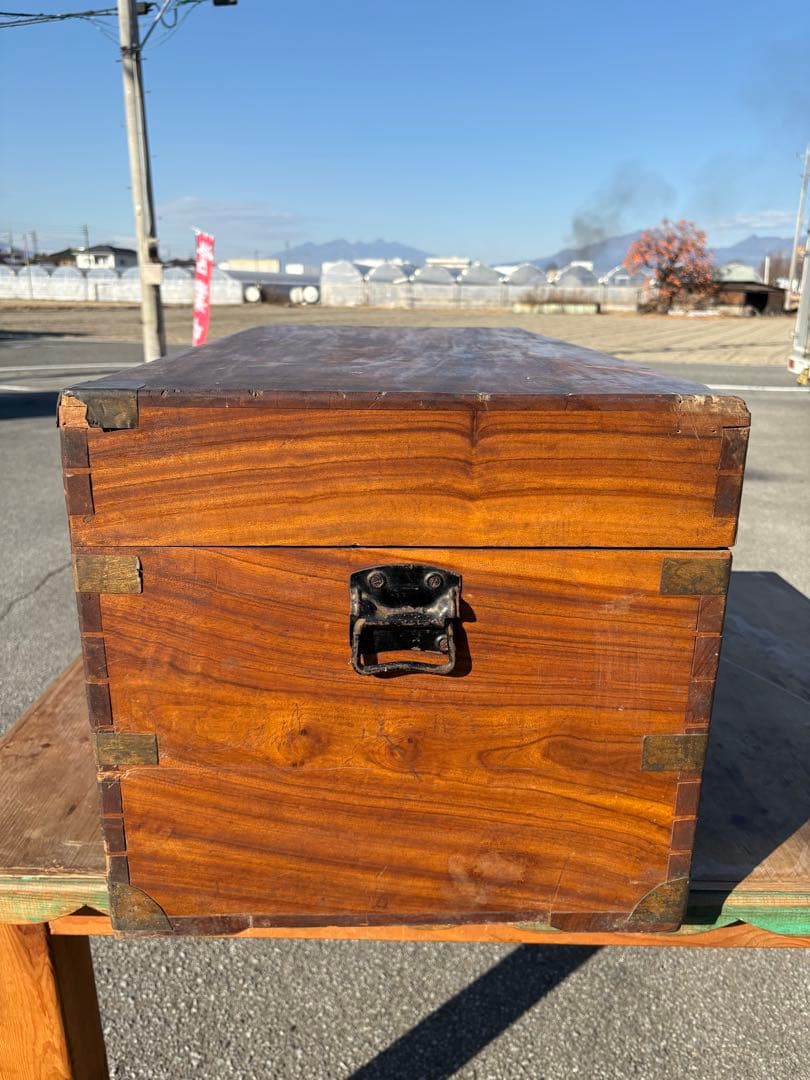 レトロ アンティーク 木製トランク トランク 木箱 船トランク
