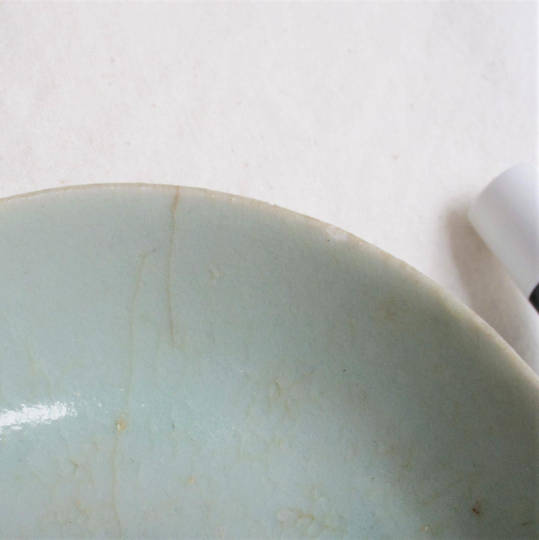 高足杯 初期伊万里 淡いコバルト ☆ニュウ、直しなど欠点あり