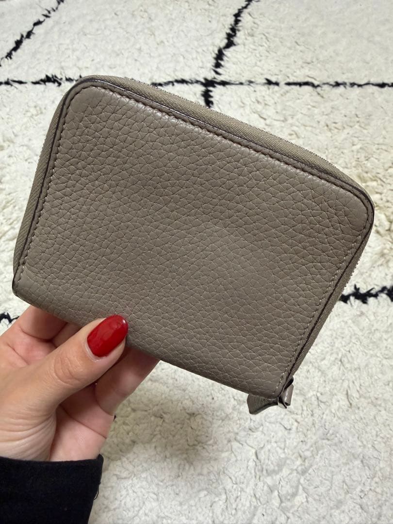 FENDI 二つ折り財布 グレー レザー