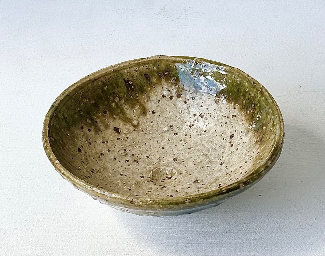 希少作★中島勝乃利『オリベ平茶盌』【師：鯉江良二】 希少作☆中島勝乃利『オリベ平茶盌』【師：鯉江良二】 希少作☆中島勝