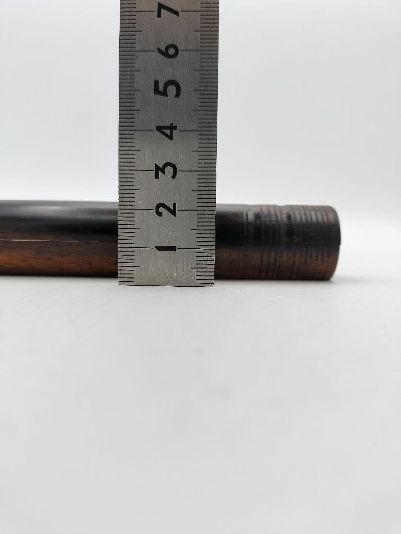 a830 【新品・未使用】香合 黒柿 横笛 角出俊平 木箱 加賀 山中 茶道具