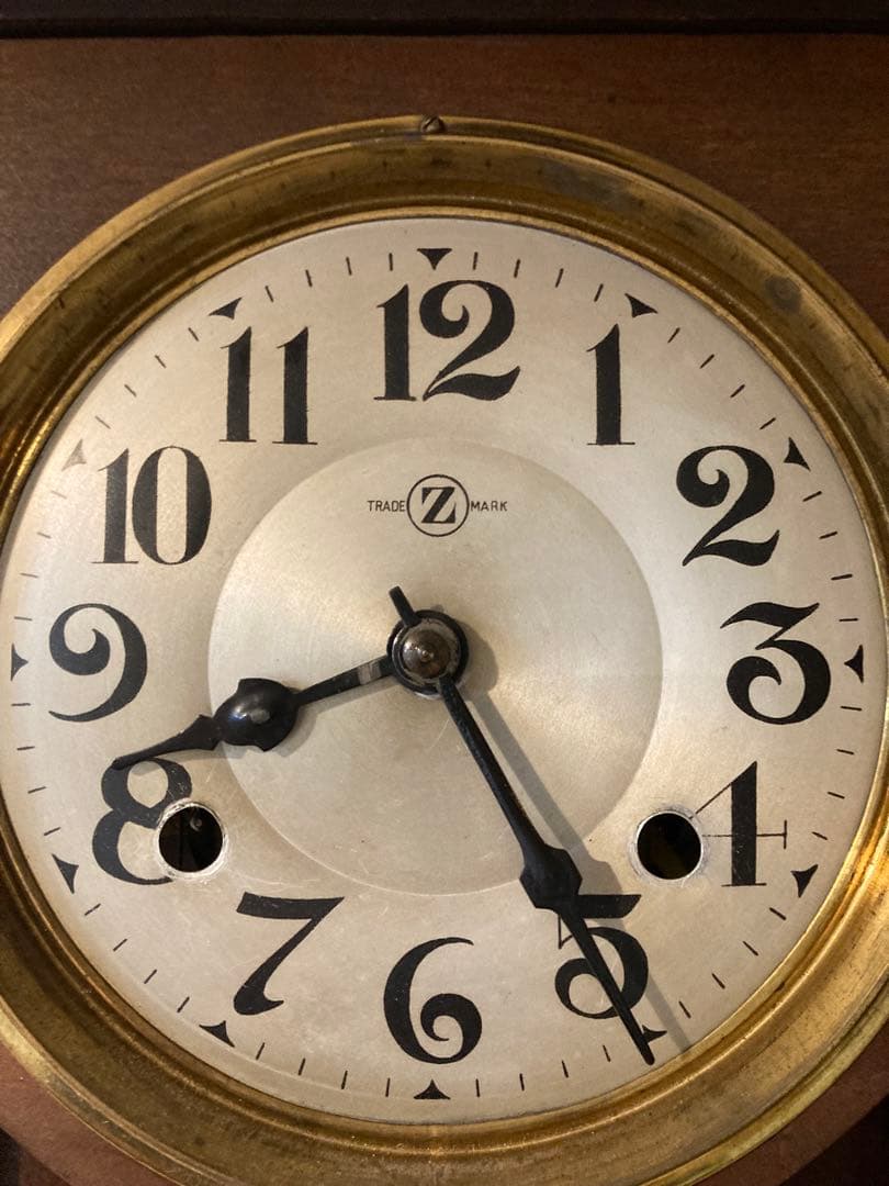 昭和レトロ　愛知時計 ゼンマイ式振り子時計 稼働品　3面ガラス