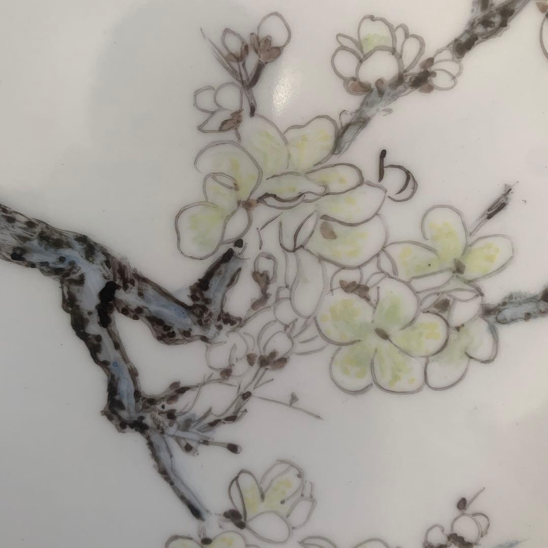 中国美術 粉彩皿 名工 広西北流 24cm唐物/景徳鎮その2