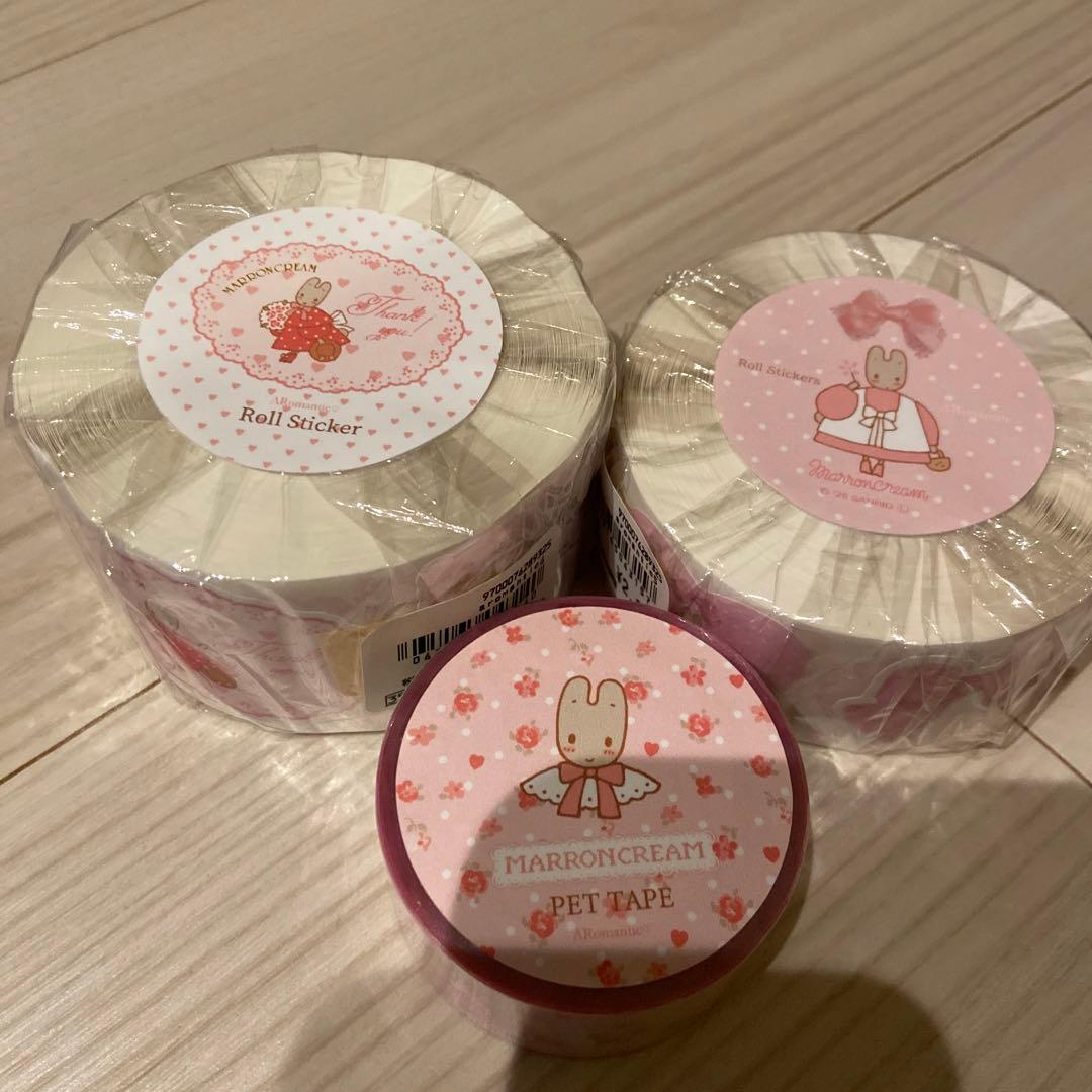 fancy sanrio 伊勢丹 aromanticロールシール マロンクリーム ARomantic