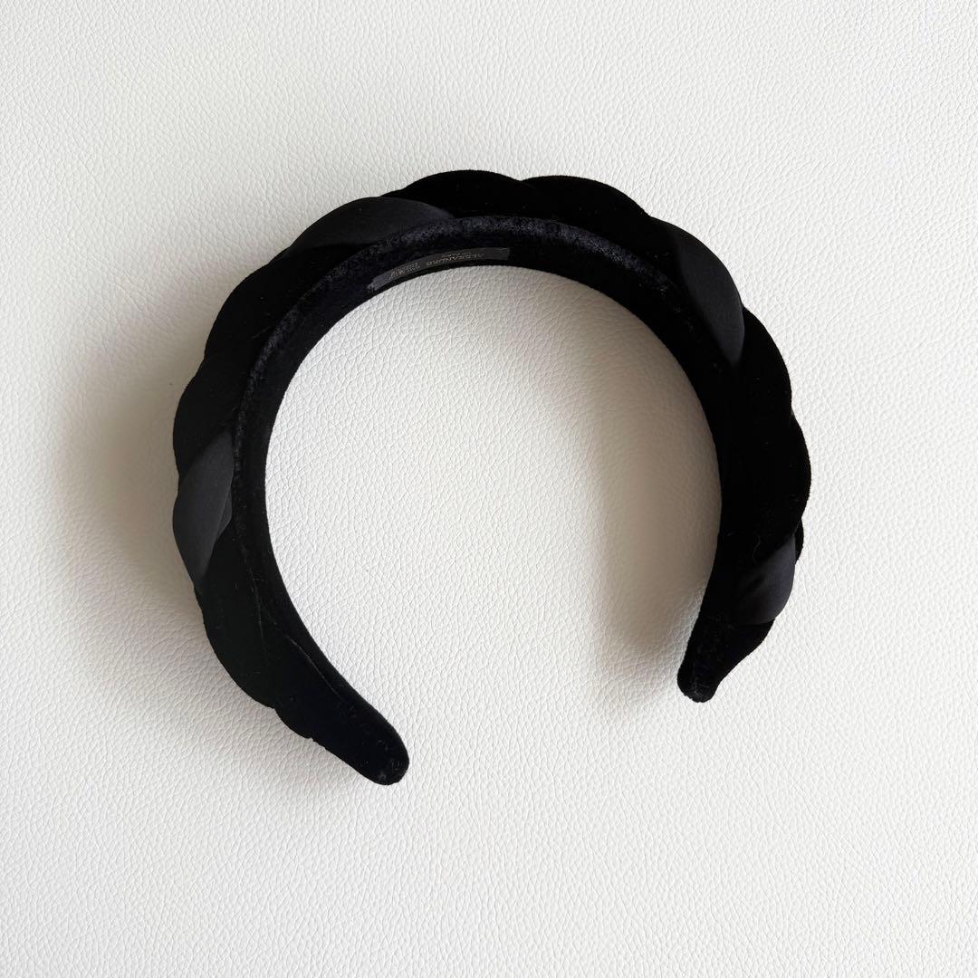 アレクサンドル ドゥ パリ カチューシャ ヘアバンド 黒　ツイスト　ねじり