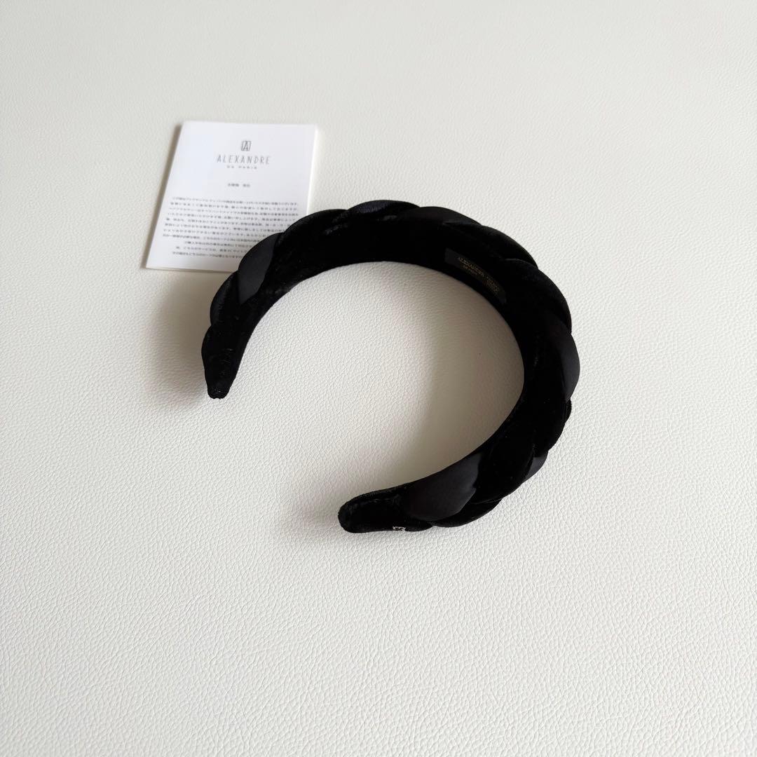 アレクサンドル ドゥ パリ カチューシャ ヘアバンド 黒　ツイスト　ねじり