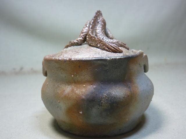 備前焼　在銘　備前手造り龍宝瓶　煎茶器　超絶技巧