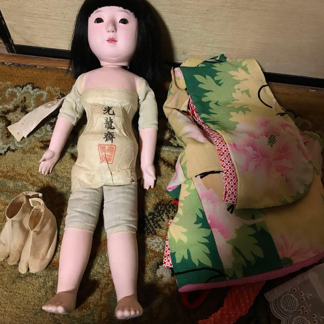 市松人形 春水 12号 昭和初期 鳴きます 参考画像市松人形春水12号