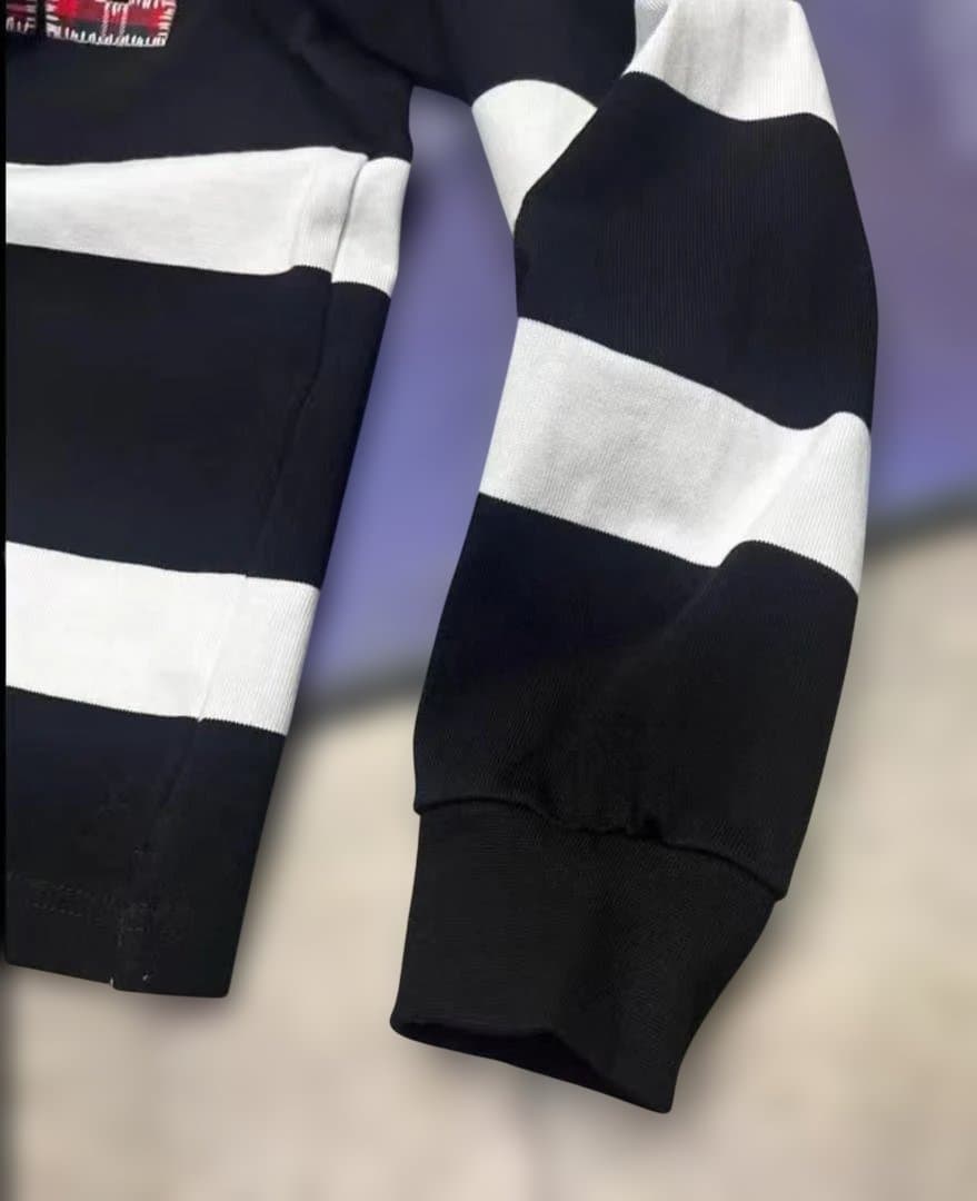 Supreme FW25 WEEK1 ストライプ ラグビーシャツ 美品 長袖