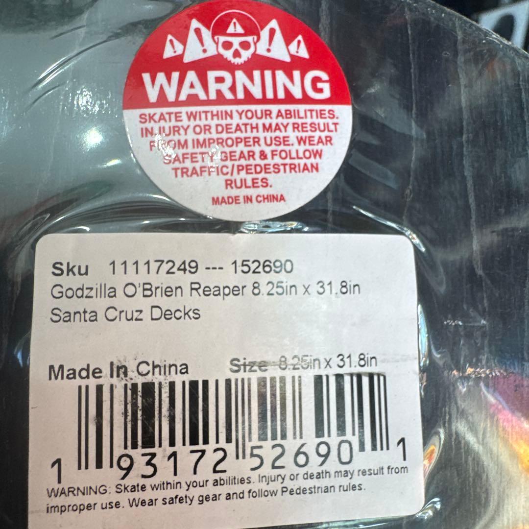 Santa Cruz ゴジラ限定 スケボーデッキ 8.25インチ