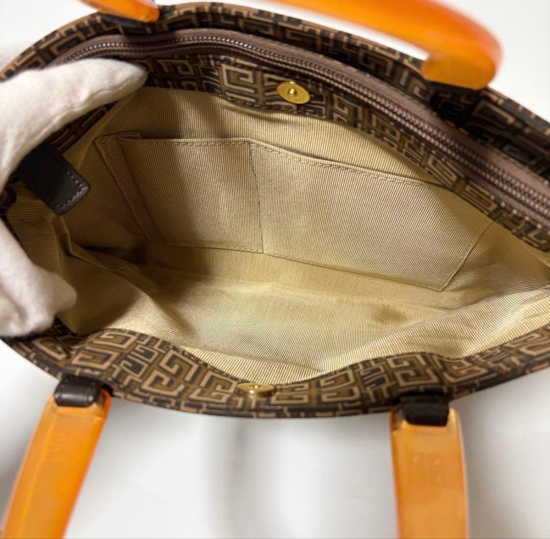 極美品　ジバンシー　ヴィンテージ　ハンドバッグ　トートバッグ　3室　総柄　4G