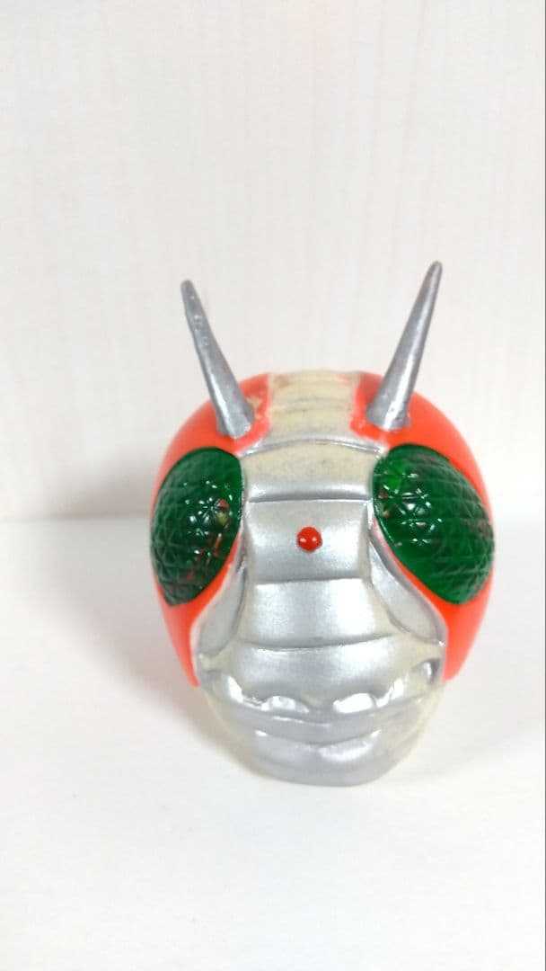 【美品】旧バンダイ　仮面ライダーV3 スタンダード マスク 面取れ ソフビ 旧バンダイ 仮面ライダーV3 面取れ スタンダード ソフビ 当時物