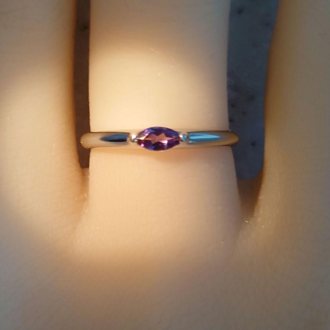 専用　GSTV Pt999アレキサンドライトリング　プラチナ　一粒石