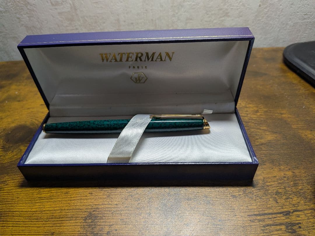 WATERMAN 緑色 万年筆 専用ケース付き - メルカリ