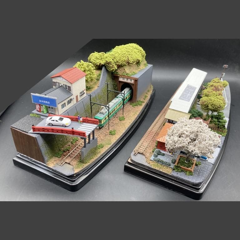 江ノ電ジオラマ・極楽寺駅・桜橋・極楽洞セット化（R134Tomo）