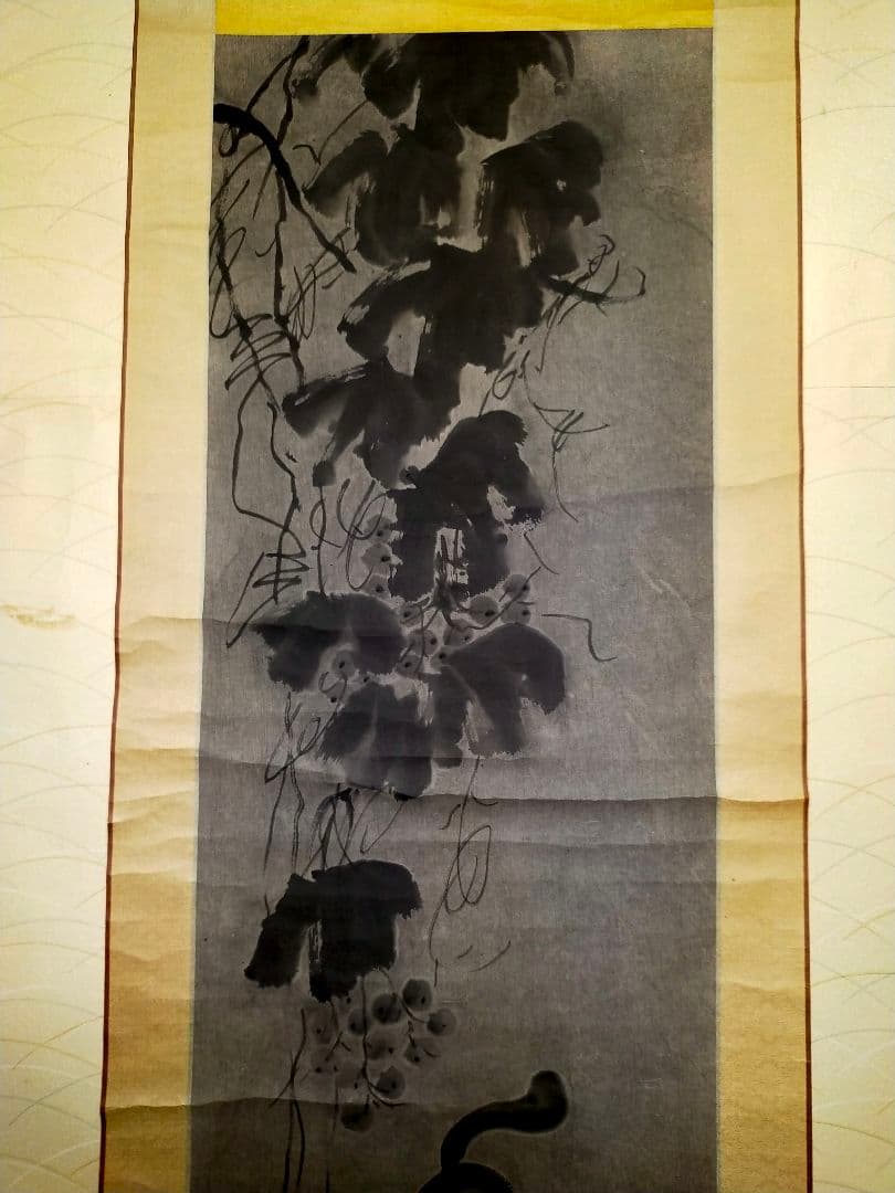 ♥中国♥　掛軸　♥　白石　♥　肉筆保証　掛け軸　骨董　古玩