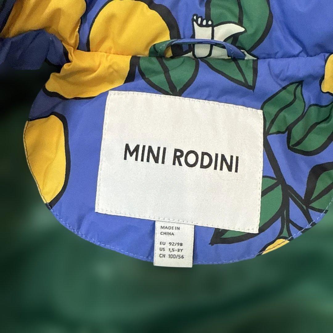 mini rodiniレモン柄中綿コート 92-98センチ