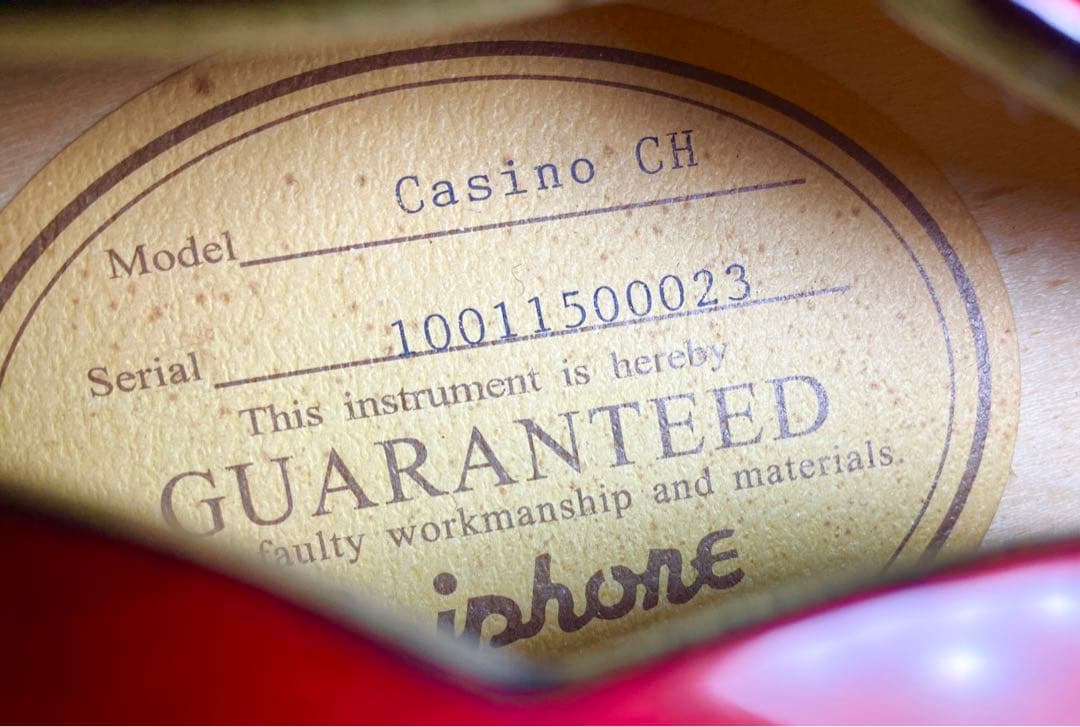 【状態良好】Epiphone CASINO 2010 チェリーレッド　セミアコ