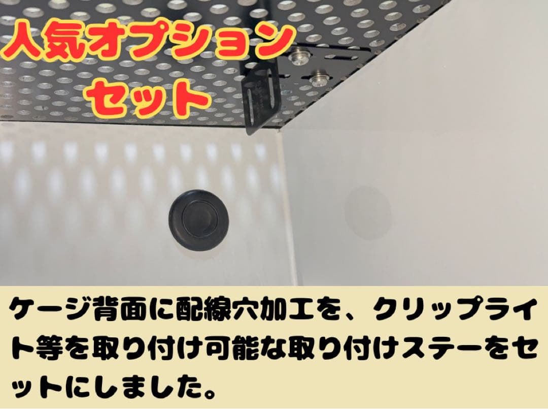 m-mink様専用【爬虫類ケージ60×40×35配線穴加工追加】