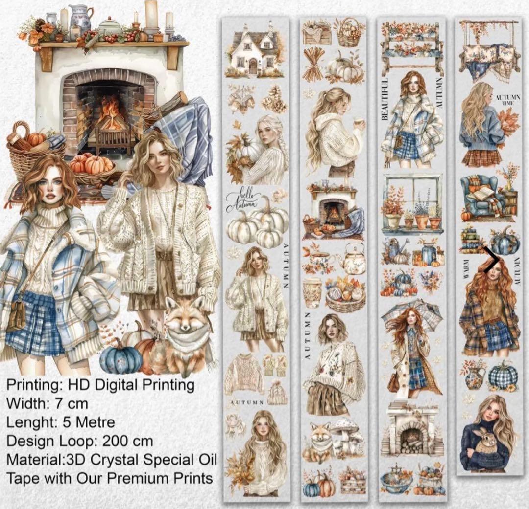 ONWIZE 海外マスキングテープ 【1ループ 】人物 女の子 - メルカリ